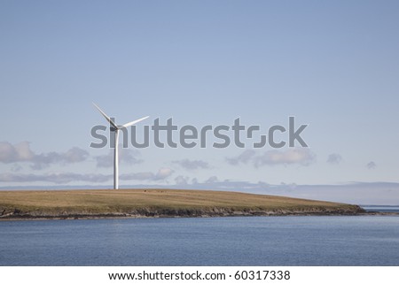 Wind Turbine in the Orkney Islands, Scotland