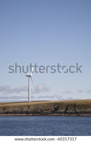 Wind Turbine in the Orkney Islands, Scotland