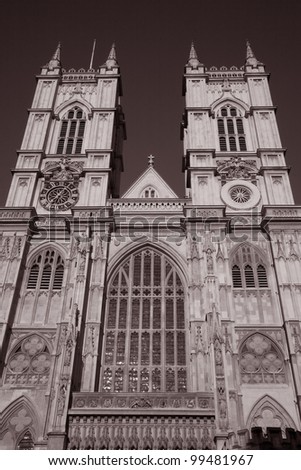 Westminster Abbey Church in London, England