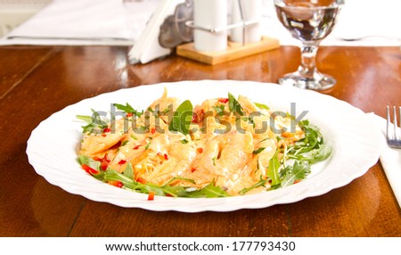 Shrimp with garlic butter sauce