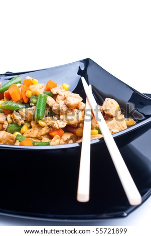 Chinese recipe using chicken and vegetables