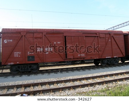 Train wagon with tracks