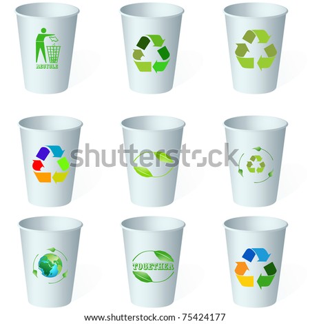 different recycling signs