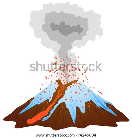 volcanic mountains erupting