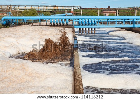 Removing physical, chemical and biological contaminants on sewage treatment plant