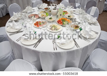decorations for wedding food banquet tables