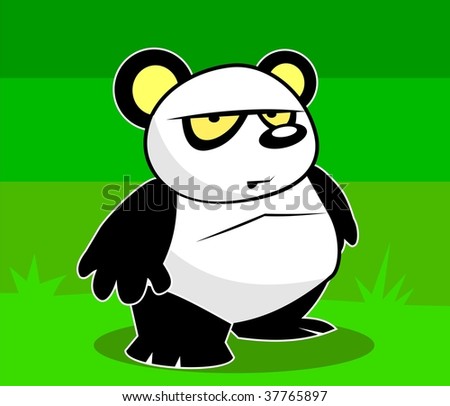 A cute panda that doesn\'t seem to have many friends.