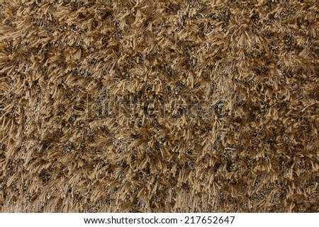 Shaggy woolen carpet of handwork