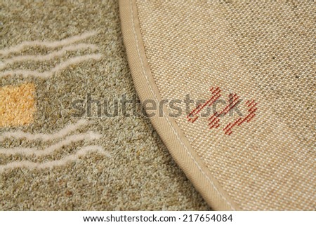 Woolen carpet of modern design