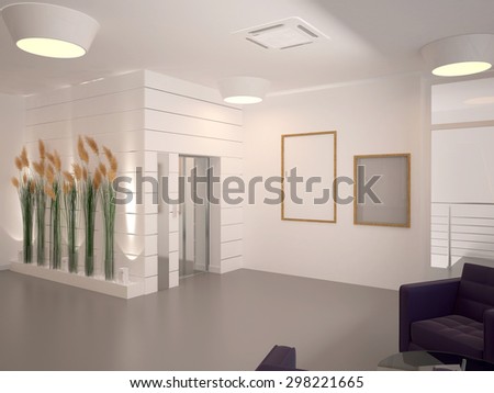 3d rendering of a furniture store interior design - lobby