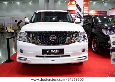 MOSCOW - AUGUST 25: Nissan Patrol tuning JAOS at the international exhibition of  the auto and components industry, Interauto on August 25, 2011 in Moscow