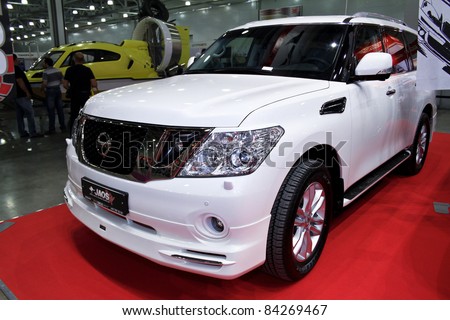 MOSCOW - AUGUST 25: Nissan Patrol tuning JAOS at the international exhibition of  the auto and components industry, Interauto on August 25, 2011 in Moscow