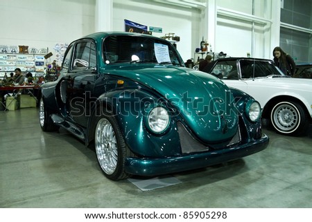stock photo MOSCOW SEPTEMBER 16 Volkswagen Beetle 1995 custom at the 