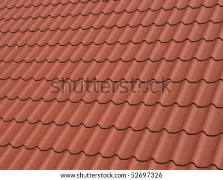 Red metal tile
