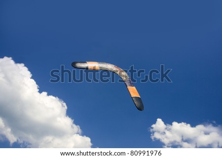 Boomerang in flight