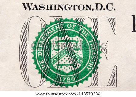 washington d.c. and one sign from the one dollar bill