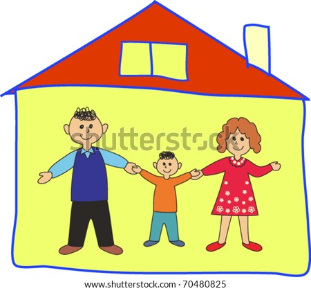 Family Home Cartoon