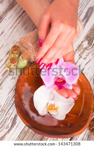 Beautiful woman Hands.Manicure concept