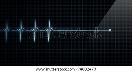 Horizontal Pulse Trace Heart Monitor At Death