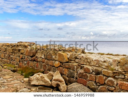 Sea gate in the Baltic country.