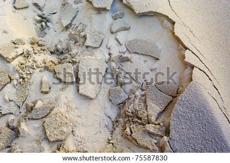 The sand slip down, horizontal photo.