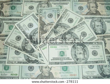 American twenty dollar bills
