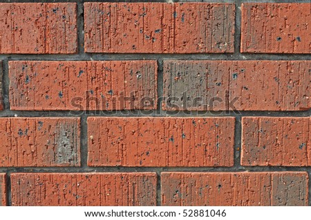 Wall from the red bricks, close up. Background, texture