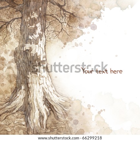 Tree Background Drawing