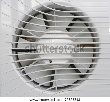 White industrial  plastic exhaust fan background