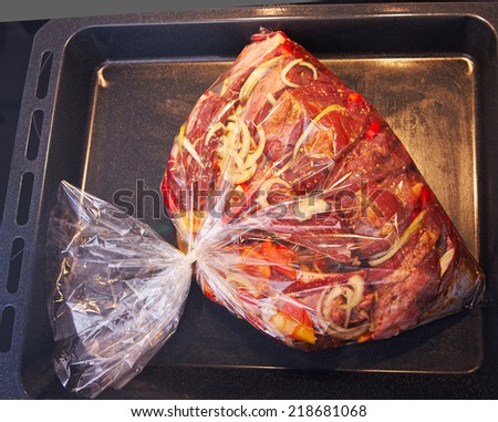 Roast in the oven in a plastic bag