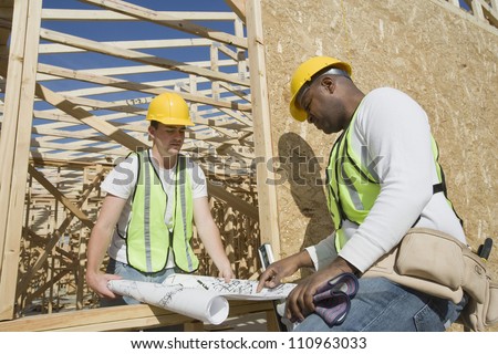 Workers at construction site