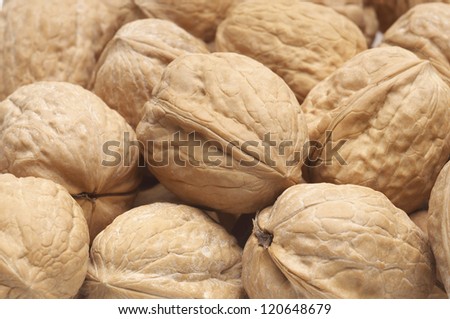 Full frame image of fresh walnuts