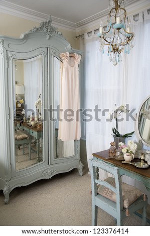 Dressing table in old-fashioned room