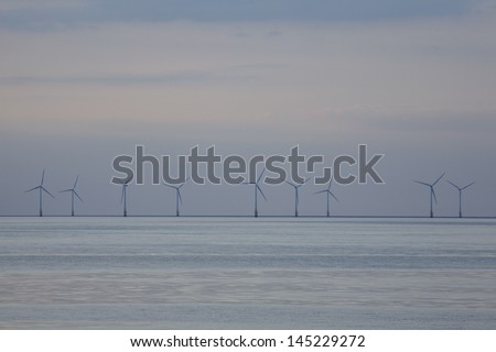 Wind farm in ocean