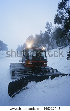 Snow clearing tractor Mt. Baw Baw Victoria Australia