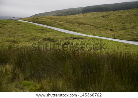 Rural road in Yorkshire Dales Yorkshire England