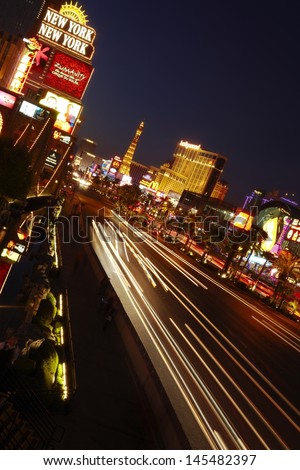 Las Vegas strip USA night shot
