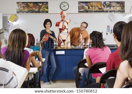 Student Giving Presentation in Science Class Student Giving Presentation in Science Class