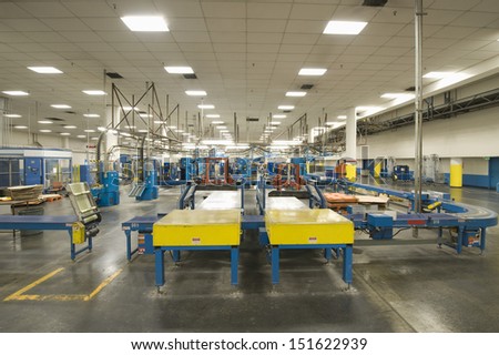 Interior View Of A Newspaper Factory
