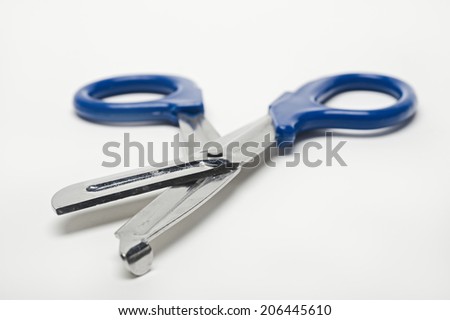 Medical scissors isolated over white background