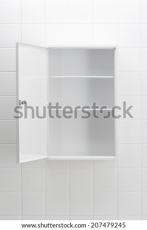 Empty bathroom cabinet