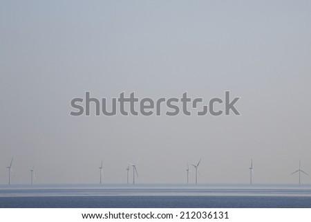 Wind farm in ocean
