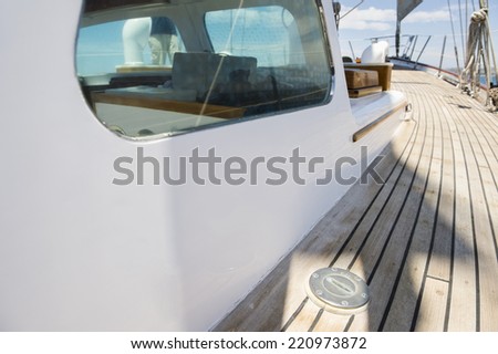 Planks of yacht deck