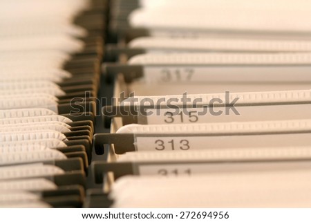 File folders - close-up