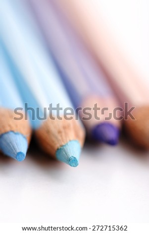 Rainbow colored pencils - close-up