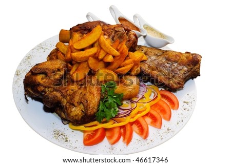 fried meet variation on dish with vegetables