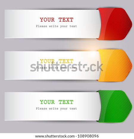 Colorful bookmarks with place for text Colorful bookmarks with place for text