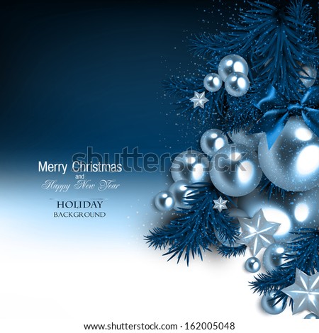 Elegant Background With Christmas Garland. Vector Illustration