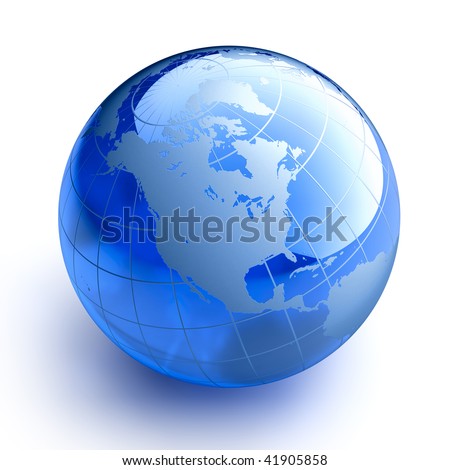 stock photo : Blue glass globe