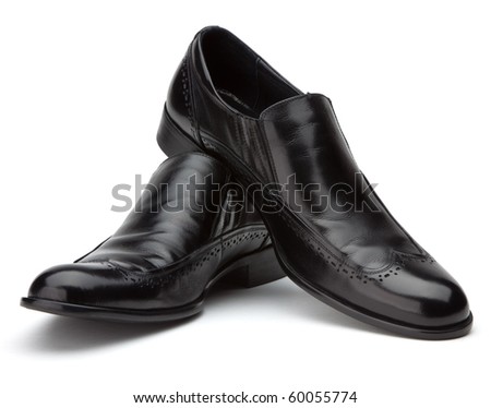 White Shoes on Men S Black Shoes On A White Background Stock Photo 60055774